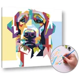  Slikanje po številkah DOG LOVELY | nizka težavnost | nizka težavnost