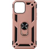 AVIZAR Trden ovitek za iPhone 13 iz dveh materialov s podpornim obrocem - rožnato zlato, (20717740) Cene