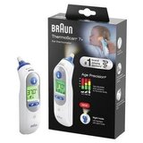 Braun Termometer ThermoScan 7 IRT6525, ušesni, infrardeča tehnologija, segreta merilna konica, Age Precision, barvno kodiran digitalni zaslon Cene
