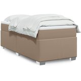  s oprugama i madrac cappuccino 90x200 cm od umjetne kože | shoptok.hr