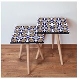Hanah home sklapajući Stočić 2 Komada 2SHP26 - Navy Plavo | ePonuda.com
