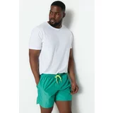 Trendyol Plus Size Men's Green Standard Fit Sea Shorts