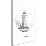  Slika - Black and White Lighthouse (1 Part) Vertical 40x60 | shoptok.hr