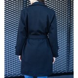 Gemre Elegant Black Oversized Belted Coat Bahera | shoptok.hr