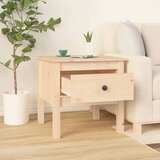 vidaXL Stranska mizica 50x50x49 cm trdna borovina | Shoptok.si