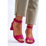 PE1 Women's Sandals On Heel Fuchsia Lexi