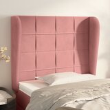 Uzglavlje s ušima ružičasto 103x23x118/128 cm baršunasto | shoptok.hr