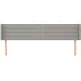  Uzglavlje s ušima svjetlosivo 183x16x78/88 cm od tkanine | Eponuda.com