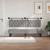  Držeće uzglavlje Zidne Svijetlo siva 190 x 55 x 7 cm Baršun - Svjetlosiva 180 cm bez LED | shoptok.hr