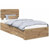  Krevetna konstrukcija s ladicama Umjetnički hrast 90 x 190 cm Smeđa 190 x 93 x 90 cm | shoptok.hr