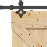  Klizna vrata NARVIK Prirodna i crna 100 x 210 cm (213,5 cm) | shoptok.hr
