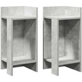  Pomoćni stolići 2 kom s policom siva boja betona 25,5x27x60 cm | shoptok.hr