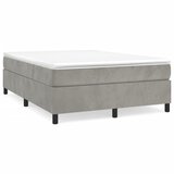 The Living Store Posteljni okvir svetlo siv 140x190 cm žamet - Box Spring Posteljni Okvir, (21488381) | Shoptok.si