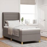 Box Spring Krevet s Madracem Taupe 80x200 cm Tkanina | shoptok.hr