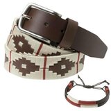 Pelpe Pasovi POLO Cinturón estilo argentino Granate Bordo Cene