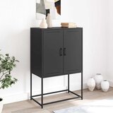  Visoka komoda crna 68,5 x 38,5 x 107 cm čelična | shoptok.hr