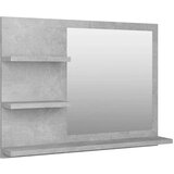 vidaXL kupaonsko ogledalo siva boja betona 60 x 10,5 x 45 cm iverica | shoptok.hr