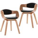 Furnova Jedilni stoli 2 kosa ukrivljen les in umetno usnje, (21928364) | Shoptok.si