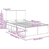  Konstrukcija postelje Bela 120 x 200 cm Masivno borovo les, (5000104305) | Shoptok.si
