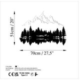 Wallity and mountain - 12 black white decorative metal wall accessory Cene