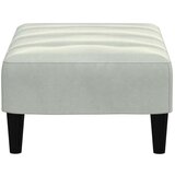  Stolček za noge svetlo siv 77x55x31 cm žamet | Shoptok.si