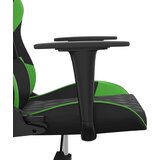  Igraća stolica crno-zelena od umjetne kože - Crna i zelena 1 Bez naslona za noge | shoptok.hr