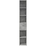  Visoka komoda boja betona 30x42,5x185 cm od konstruiranog drva | shoptok.hr