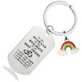INF Obesek za ključe Rainbow CHW005 - Srebrn obesek za ključe iz nerjavečega jekla, (22104606) | Shoptok.si