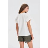 Marisse White Blouse With Buttons On The Neckline | Shoptok.si