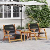 vidaXL Set od 2 Crna, Prirodno drvo Drvo akacije, Crno uže Š67xD78xV73cm Cijene