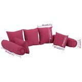 7-dijelni set ukrasnih jastuka od tkanine ružičasti | shoptok.hr