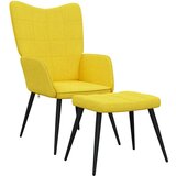  Stolica za opuštanje s osloncem za noge boja senfa od tkanine | shoptok.hr