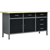 vidaXL Radni stol crni 160 x 60 x 85 cm čelični Cijene