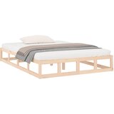  Okvir za krevet od masivnog drva 135 x 190 cm bračni | shoptok.hr