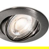 QAZQA Moderni vgradni reflektor bronasto-sive barve GU10 50 mm okrogel nagibni - Edu | Shoptok.si