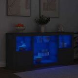 vidaXL Komoda s LED svjetlima crna 142 5 x 37 x 67 cm | shoptok.hr