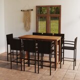  9-dijelni vrtni barski set smeđi | shoptok.hr