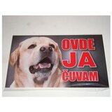 Happy Dog tabla Ovde ja čuvam - Labrador 20x12.5cm Cene