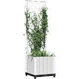  Vrtna sadilica s rešetkom bijela 40 x 40 x 136 cm PP | shoptok.hr