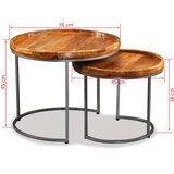  Set Bočnih Stolića 2 kom Masivno Drvo Manga | shoptok.hr