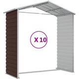  Vrtno spremište smeđe 191 x 895 x 198 cm od pocinčanog čelika | shoptok.hr