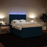  s oprugama i madracem plavi 140x190 cm baršunasti | shoptok.hr