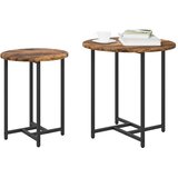  Set pomoćnih stolića 2 pcs Dimnjeni hrast i crna | shoptok.hr