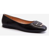 Boto Women's Eco Leather Ballerina Flats with Decoration Black Edoslli | shoptok.hr