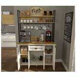 Hanah home Višenamenska vitrina za kafe Krem Hrast Crna boja FRN 21027 | ePonuda.com