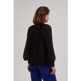 Marisse Shirt With Pleated Sleeves, Black | Shoptok.si