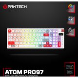 Fantech Tastatura mehanička Gaming MK918 RGB Atom PRO97 Wireless bela (Red switch) | ePonuda.com
