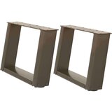  Noge za stolić U-oblika 2 kom Prirodni čelik 40x(30-31)cm čelik | shoptok.hr
