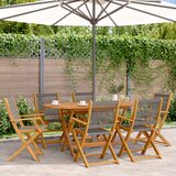 Maison Chic Zložljivi Vrtni Stoli - Stol za vrti 6 kosov sivi trden akacijev les JS3031, (21876016) | Shoptok.si