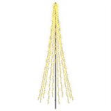  LED božićno drvce 285 cm 1550 LED lampica Topla bijela Čelik | shoptok.hr